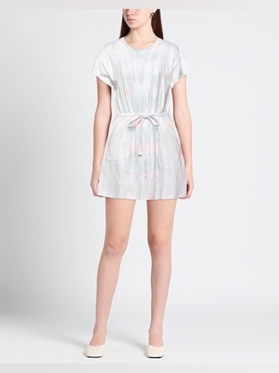 John Elliott Dresses & Skirts - John Elliott Pastel Tie Dye T Shirt Dress Tie Waist Pink White Size S